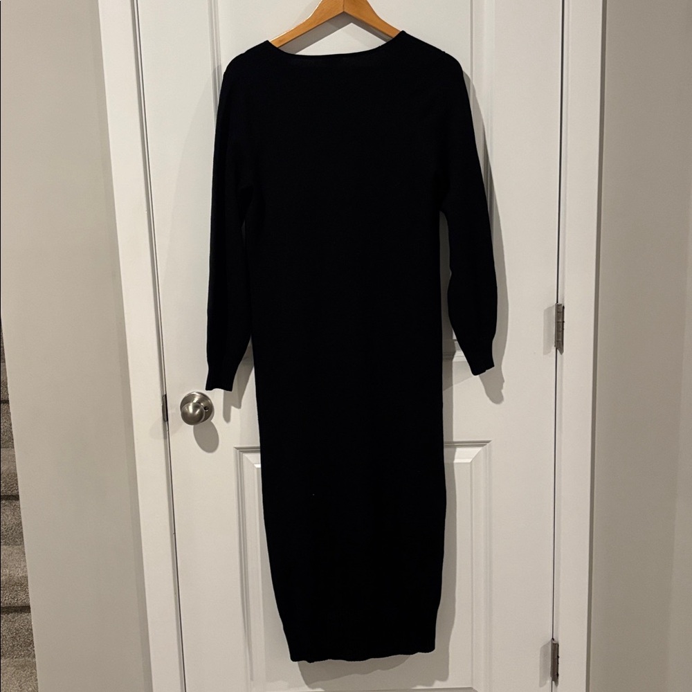 Splendid x Cella Jane Black Long Sleeve Sweater Dress - Picture 7 of 8